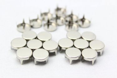 100 10mm Silver Flat Round Studs DIY Studs Metal Studs Craft Studs Spike &iuml;&frac14;�SFR10&iuml;&frac14;�