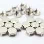 100 10mm Silver Flat Round Studs DIY Studs Metal Studs Craft Studs Spike （SFR10）