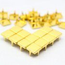 100 8mm Gold Flat Square Studs DIY Studs Metal Studs Craft Studs Spike （JFQ08）