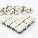 100 8mm Silver Flat Square Studs DIY Studs Metal Studs Craft Studs Spike （SFQ08）