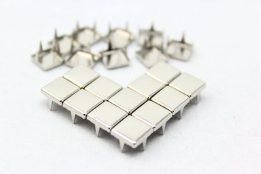 100 8mm Silver Flat Square Studs DIY Studs Metal Studs Craft Studs Spike &iuml;&frac14;�SFQ08&iuml;&frac14;�