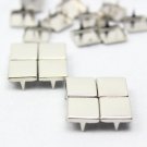 100 10mm Silver Flat Square Studs DIY Studs Metal Studs Craft Studs Spike (SFQ10）