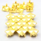 100 9.3mm Gold Square Studs Special DIY Studs Metal Studs Craft Studs Spike (JM09）
