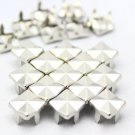 100 9.3mm Silver Square Studs Special DIY Studs Metal Studs Craft Studs Spike (SM09）