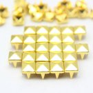100 6mm Gold Pyramid Studs DIY Studs Metal Studs Craft Studs Spike (JP06)