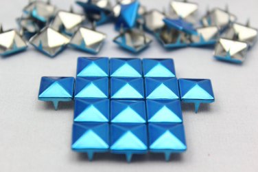 100 10mm Brilliant Blue Color  DIY Studs Metal Studs Craft Studs Spike C-LB10