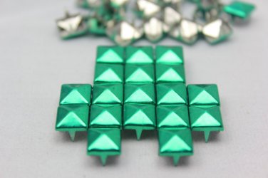 100 8mm Brilliant Green Color  DIY Studs Metal Studs Craft Studs Spike C-BG08