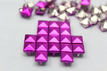 100 8mm Brilliant Rhodo Red Color  DIY Studs Metal Studs Craft Studs Spike C-RH08