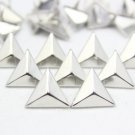 100 16mm Silver Flat Triangle Studs DIY Studs Metal Studs Craft Studs Spike （SFT16）