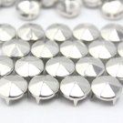 100 12mm Silver hexagon Cone Studs DIY Studs Metal Studs Craft Studs Spike SHC12