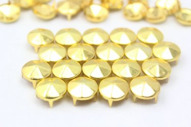 100 12mm Gold hexagon Cone Studs DIY Studs Metal Studs Craft Studs Spike JHC12
