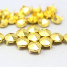 100 10mm Gold hexagon Cone Studs DIY Studs Metal Studs Craft Studs Spike JHC10