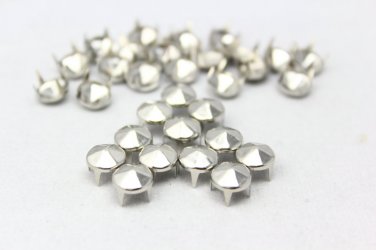 100 8mm Silver hexagon Cone Studs DIY Studs Metal Studs Craft Studs Spike SHC08