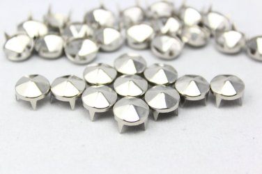 100 10mm Silver hexagon Cone Studs DIY Studs Metal Studs Craft Studs Spike SHC10