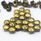 100 8mm Antique Brass Bronze hexagon Cone Studs DIY Studs Metal Studs Craft Studs Spike BHC08