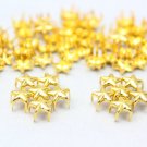 100 7mm Gold Star Studs DIY Studs Metal Studs Craft Studs Spike JS07