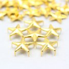 100 15mm Gold Star Studs DIY Studs Metal Studs Craft Studs Spike JS15
