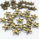 100 10mm Antique Brass Bronze Star Studs DIY Studs Metal Studs Craft Studs Spike BS10