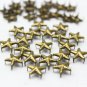 100 10mm Antique Brass Bronze Star Studs DIY Studs Metal Studs Craft Studs Spike BS10