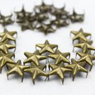 100 12mm Antique Brass Bronze Star Studs DIY Studs Metal Studs Craft Studs Spike BS12