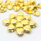 100 10mm Gold Heart Studs DIY Studs Metal Studs Craft Studs Spike JX10