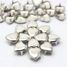 100 10mm Silver Heart Studs DIY Studs Metal Studs Craft Studs Spike SX10