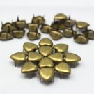 100 10mm Antique Brass Bronze Heart Studs DIY Studs Metal Studs Craft Studs Spike BX10
