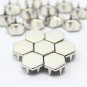 100 10mm Silver Flat Regular Hexagon Studs DIY Studs Metal Studs Craft Studs Spike SH10