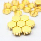 100 10mm Gold  Flat Regular Hexagon Studs DIY Studs Metal Studs Craft Studs Spike JH10