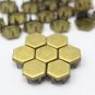 100 10mm Antique Brass Flat Regular Hexagon Studs DIY Studs Metal Studs Craft Studs Spike BH10