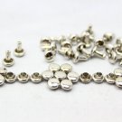 100 5mm Silver Round Double Cap Rapid Rivet Studs  DIY Studs Metal Studs Craft Studs Spike SR-RI05