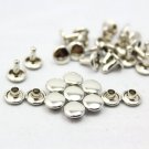 100 7mm Silver Round Double Cap Rapid Rivet Studs  DIY Studs Metal Studs Craft Studs Spike SR-RI07