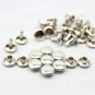 100 7mm Silver Round Double Cap Rapid Rivet Studs  DIY Studs Metal Studs Craft Studs Spike SR-RI07