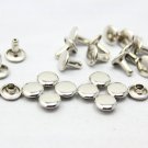 100 9mm Silver Round Double Cap Rapid Rivet Studs  DIY Studs Metal Studs Craft Studs Spike SR-RI09