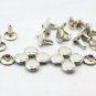 100 9mm Silver Round Double Cap Rapid Rivet Studs  DIY Studs Metal Studs Craft Studs Spike SR-RI09