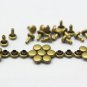 100 5mm Antique Brass Round Double Cap Rapid Rivet Studs  BR-RI05
