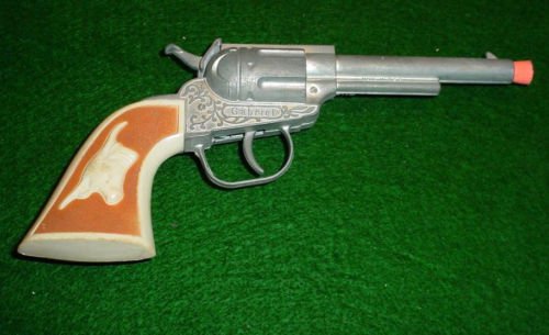 Gabriel Six Shooter Western Cap Gun Pistol Steer Handle Paper Caps Colt Toy