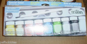 Testors Acrylic 9 Bottle Special Value Set Model Car Paint Water based