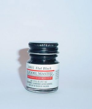 Testors Model Master Lacquer Flat Black 1/2 oz Plastic Model Car Paint