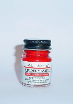 Testors Model Master Lacquer  Gloss  Red 1/2 oz Plastic Model Car Paint