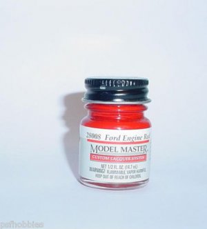 Testors Model Master Lacquer Ford Engine Red 1/2 oz Plastic Model Car Paint