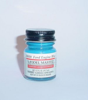 Testors Model Master Lacquer Ford Engine Blue 1/2 oz Plastic Model Car Paint