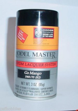 Testors Model Master Go Mango Dodge Lacquer 3oz Spray Model Car Paint