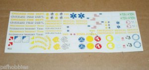 Fred Cady Decals #356 Chicago Fire Department Ambulance Rescue Truck EMS 1/25
