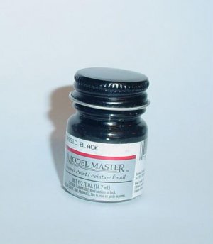 Testors Model Master 1/2 oz Classic Black  Enamel Plastic Model Paint