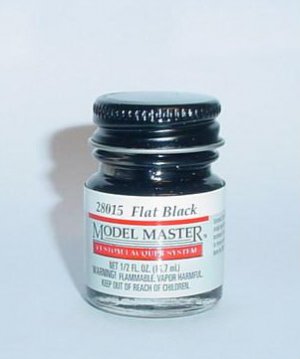 Testors 1/2 Oz Model Master Flat Black Lacquer Model Car Truck Military Paint