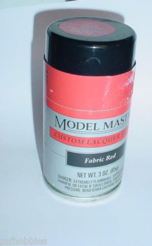 Testors Model Master Lacquer Paint Fabric Red 3 oz Spray Can Model Car Paint