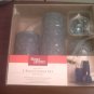 Better Homes and Gardens 5 Piece Blue Candle Set (2 pillar candles, 1 round candle, plate, pebbles)