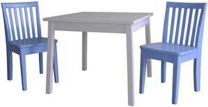 Blue & White 3-PC Kids Table Set