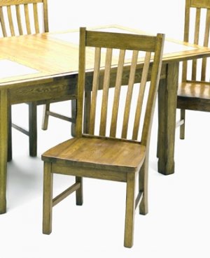 Set of (2) Intercon Solid Oak Cambridge Wood Dining Chairs